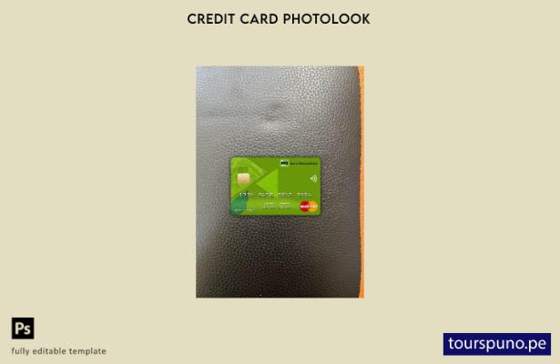 listo para imprimir plantilla frontal de fotolook de mastercard del banco Cuba M